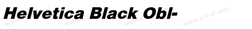 Helvetica Black Obl字体转换